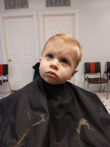after the kid's haircut
