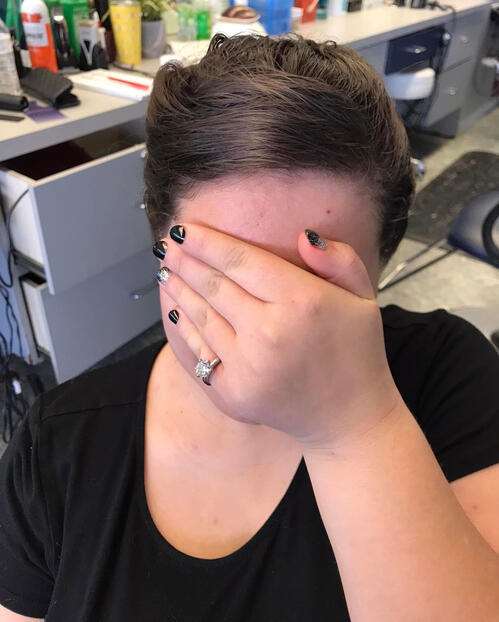 Front part of an updo request